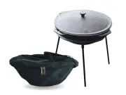 Asian cast iron cauldron3.17 gl with lid, cover and stand .Kazan.Казан.WOK