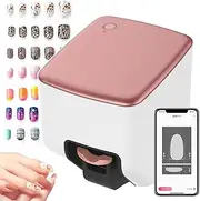 Mini Color Art Nails/Press on Nails Printer, Portable Digital Printer for Nail Art, DIY Any Photos/Cartoons/Texts Pattern Printing, 1200dpi Printing Resolution for Nail Studio