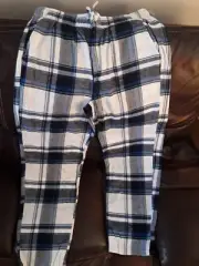 NWT Old Navy Flannel BLUE PLAID Pajama Pants PJ Sleep Lounge Bottoms Men L