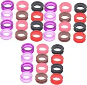 3sets Silicone Ring Small Scissors Nail Scissors Hair Thinning Comb Scissor Cuticle Hair Scissors Rings Scissors Dog Scissors Thumb Rings Women Grips 12pcs*3