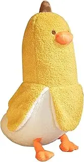 PEACH CAT PEACHCAT Banana Duck Plush Toy Cute Plushie Hugging Plush Pillow Duck Stuffed Animal for Girls and Boys Yellow 35.4''