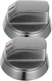 POPETPOP 2pcs Universal Gas Stove Knobs: 8mm Shaft Metal Control Knobs for Cooktop Oven Grill - Kitchen Supply - Precise Temperature Control Part