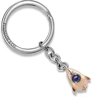 [PERIMADE] Custom Text Projection Keychain Personalized Memorial Message Key Chain, Customized Love in 100 Languages Rocket Key Ring, Backpack Wallet Keyring Accessory for Women Men, Rose Gold