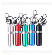 Portable Mini Stainless Steel Alcohol Burner Lamp With Keychain Keyring].UU