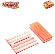 Kebab Maker Press, Barbecue Meat Skewer Machine, Quick Portable Meat Skewer Box Easy Skewer Tools, Kitchen BBQ Gadget, Suitable for Outdoor Barbecue, Convenient and Fast (1pcs Orange)