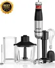 6-in-1 Immersion Blender, 1200W, Stainless Steel, Beaker, Whisk, Food Processor