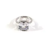 Solitaire Asscher Cut Big Diamond Engagement Ring 8 Carat Ring In 925 Silver