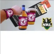 NRL Manly Sea Eagles Wristy Wristband Stubby Holder Bottle Drink Can Cooler