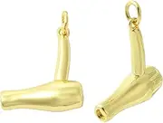 [KitBeads] Mixed Styles Golden Charms 18k Real Gold Plated Charms Brass Pendant Charms for Jewelry Making Bulk
