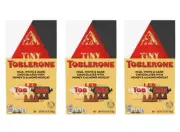 Toblerone Tiny, Milk, White & Dark Chocolates with Honey & Almond Nougat- 3 Pack