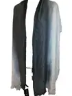 Inc Ombre-Shine Black Silver Pashmina Shawl Scarf New