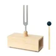432 Hz Tuning Fork Paired with Elegant Wooden Resonator for Ultimate Meditati...