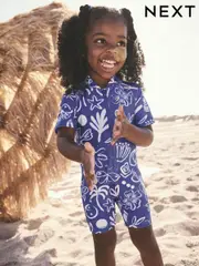 Cobalt Blue Sunsafe Swimsuit (3mths-10yrs) (AK5113) | $28 - $33