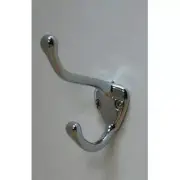 Residential Essentials 10601PC Vertical Double Robe Coat Hook- Polished Chrome