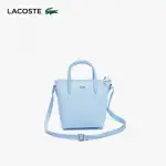 【LACOSTE】包款-L.12.12 概念壓紋小型拉鍊手提包(藍色)