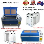 RUIDA DSP 100W 1060 CO2 Laser Engraving Machine Cutting RECI Tube Chiller Stand