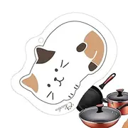 Cat Sponges for Dishes, Kitchen Sponges in Cat Shape, Cartoon Wood Pulp Cellulose Sponge - Soft Dish Scrubber, Kitchen Sponges, Scratch- Scrubbing with Lanyard for Cleaning H
