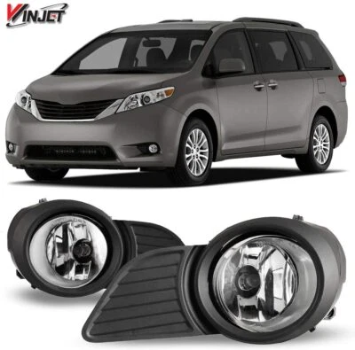 WINJET Fog Lights - Clear [+Wiring Kit - Switch] Fits 2010-2015 Toyota Sienna (for: Toyota)