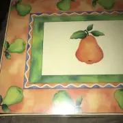 Set of 6 - Top Table - Tutti Frutti - Place Mats - Acrylic Cork Back - 11.5x8.5