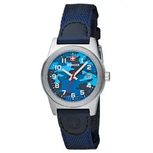 WENGER 瑞士威戈 FIELD CLASSIC 經典系列腕錶 ~ 迷彩藍色/31mm