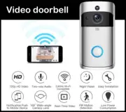 Silver Wireless Smart WiFi DoorBell Video Camera Intercom Home Security 720P HD