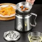 Deep Frying Pot French Fries Cooker Milk Warmer Practical Oil Storage Pot for