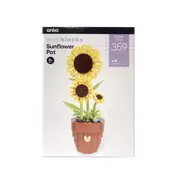 359 Pieces Mini Blocks Flower Series: Sunflower Pot