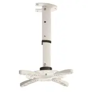 Extendable LCD LED DLP Projector Bracket Ceiling Mount 15kg White 360 Rotation