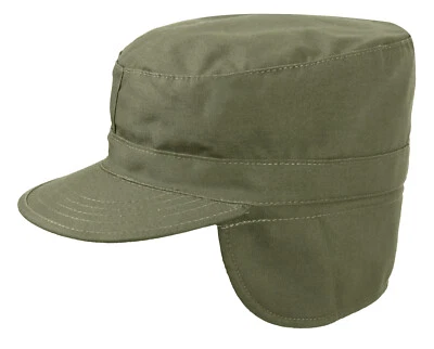 Military Ear Flap Combat Hats Army Style Winter Fatigue Caps w/ Earflaps