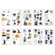 10Pcs Halloween Luminous Tatoos for Child Temporary Tatoos Stickers Party
