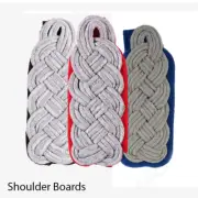 WW2 Senior Officer Shoulder Boards Army - Silver Braid Epaulettes Quick Shipping