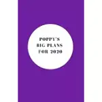 POPPY’’S BIG PLANS FOR 2020 - NOTEBOOK/JOURNAL/DIARY - PERSONALISED GIRL/WOMEN’’S GIFT - CHRISTMAS STOCKING/PARTY BAG FILLER - 100 LINED PAGES (PURPLE)