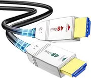 [FeizLink] 8K HDMI 2.1 Fiber Cable 50ft 4K 120Hz 8K 60Hz 48Gbps Dynamic HDR10 / eARC/HDCP 2.2 Compatible with RTX 3080 3090 Xbox Series X PS5 LG C9 Samsung Q90T TCL Sony