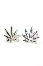 FULLY LACED WEED LEAF LACE LOCKS -SILVER PAIR - NIKE DUNK SB PHILLIES BLUNT