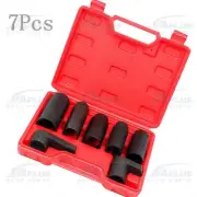 7Piece 1/2" 3/8" 7/8" 22mm 27mm 29mm Oxygen O2 Sensor Wrenches Socket Tool Kit