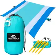 Beach Blanket Sand Proof Beach Mat Sand Extra Large for 4-7 Adult - 10 x 9 ft