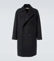[Dries Van Noten] Dries Van Noten Double-breasted wool-blend coat AU 96 black