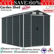 Garden Shed Outdoor Storage Tool Workshop Galvanised Steel Shed 191x300x198cm