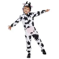 在飛比找蝦皮購物優惠-現貨新款兒童睡衣小孩乳牛絨毛衣服牛奶扮演服裝cosplay服