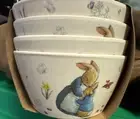 Beatrix Potter Peter Rabbit Easter Set of 4 Small Melamine Ramekins Bowls