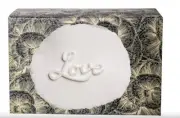 XLarge 300 Cubic Inch Biodegradable Box Funeral Cremation Urn w/Cotton "Love"