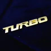 1x Big Golden Chrome TURBO Metal Decal Sticker Badge Emblem Door 3D Trunk Diesel (for: MG)