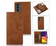 Flip Case for Samsung Galaxy A73 5G, Detachable Wallet Phone Case for Easy Portability (Brown)