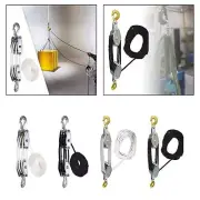 Rope Hoist Pulley Sturdy Steel Block and Tackle Pulley System Manual Hand Lift