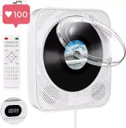 Portable Bluetooth CD Player Desktop Wall-Mountable CD Player Home & Car