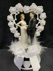 Pregnant Bride With Child Family Wedding cake topper Bride Groom top Beautiful