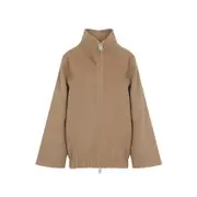 [Khaite] Khaite-Camel Brown Wool Garret Jacket-Donna S STAND