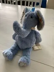 Steiff Soft Cuddly Friends Collection Blue Earz The Elephant Plush 12” New