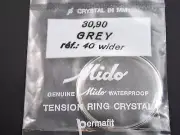 Vintage Watch Crystal Mido Waterprf Grey Tension Rng R#40 wider 30.90mm Permafit