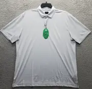 Greg Norman Play Dry ML 75 Polo Shirt Mens Large Gray Golf Performance Side Slit